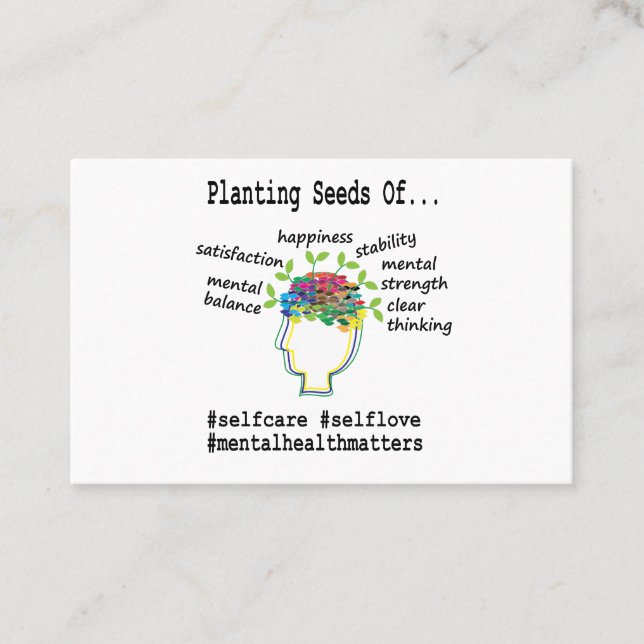 Cartão De Visita Conselheiro de Saúde Mental (Frente)