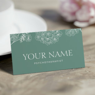 Cartão De Visita Conselheiro Familiar Psicoterapeuta Desenhado Azul