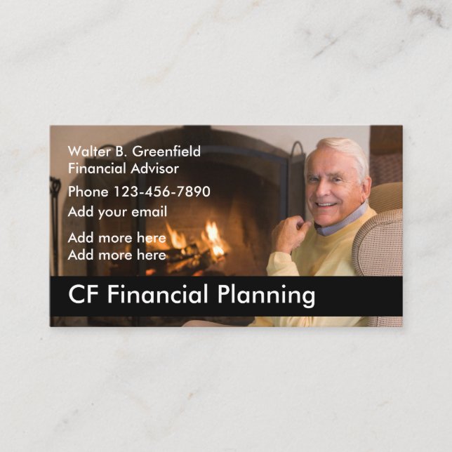 Cartão De Visita Conselheiro financeiro (Frente)