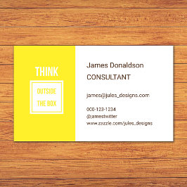 Cartão De Visita Conselheiro profissional moderno amarelo