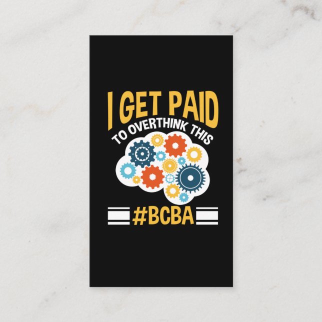 Cartão De Visita Conselho Certified Behaviour Analyst Funny BCBA (Frente)