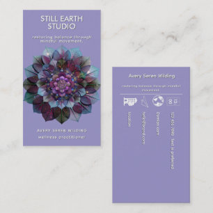 Cartão De Visita Conselho das Folhas   Mandala