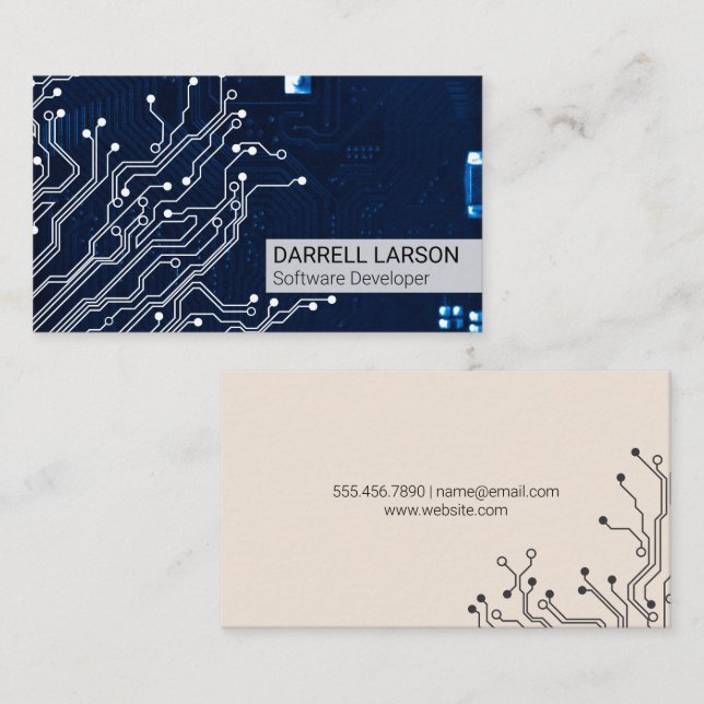 Cartão De Visita Conselho de circuito e nós | ENGENHEIRO (Frente/Verso)