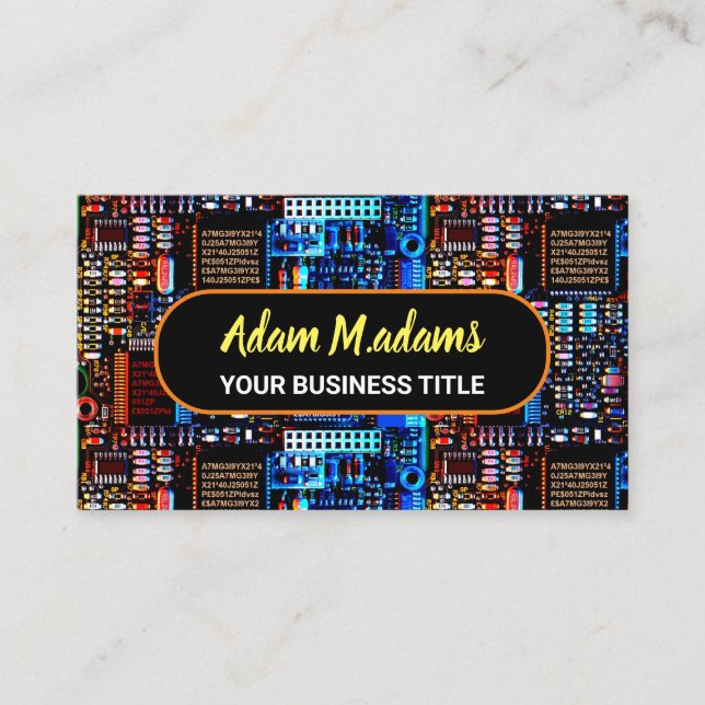 Cartão De Visita Conselho de circuito impresso com PCB Pro (Código  (Frente)