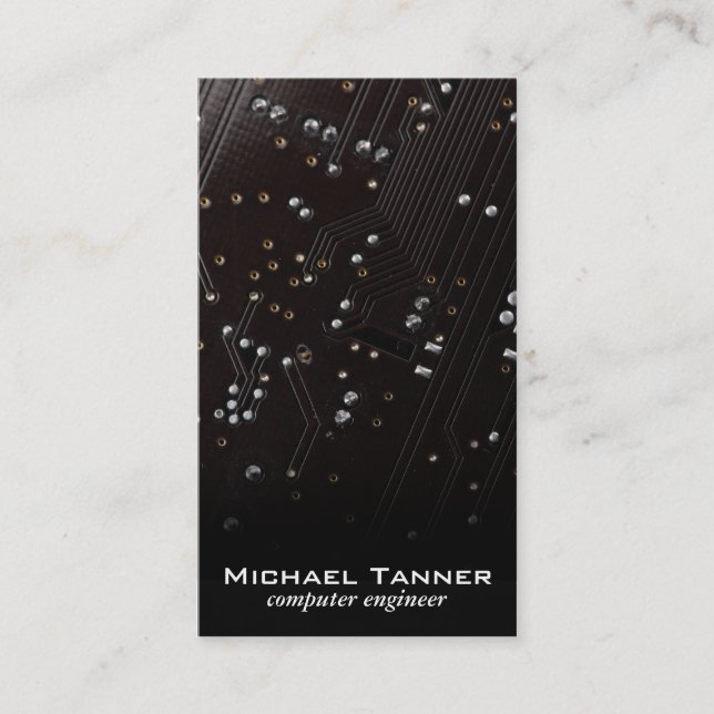 Cartão De Visita Conselho de circuito (preto) (Frente)