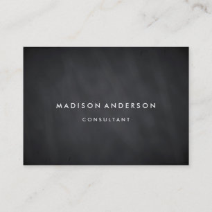 Cartão De Visita Conselho de giz preto Elegante profissional
