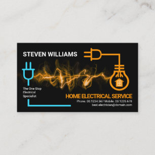 Cartão De Visita Conselho do Circuito de Relâmpago Creative Electr