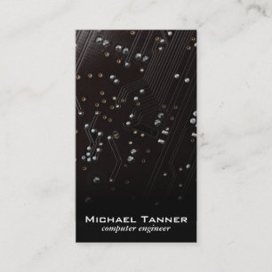 Cartão De Visita Conselho do circuito (preto)