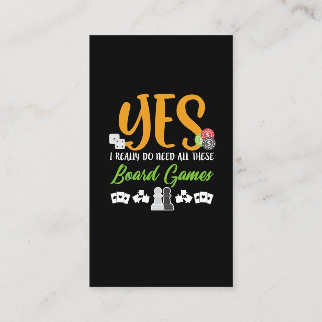 Cartão De Visita Conselho Jogador de jogo Poker Chess Game (Frente)