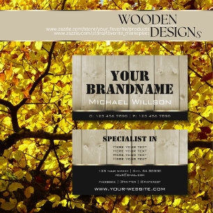 Cartão De Visita Conselhos De Madeira Castanho-claro Graço-Castanho