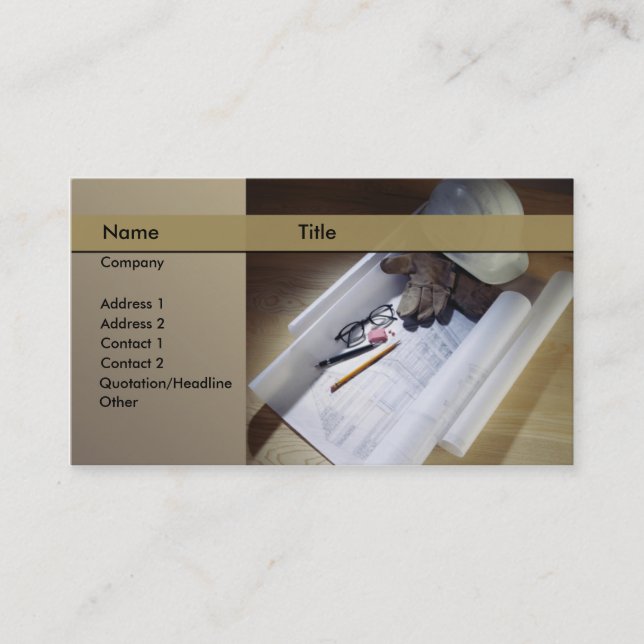 Cartão De Visita construção/arquiteto (Frente)