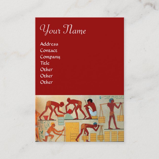 Cartão De Visita CONSTRUÇÃO ARQUITETÔNICA laranja amarelo vermelho (Frente)