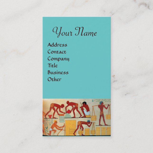 CARTÃO DE VISITA CONSTRUÇÃO ARQUITETURA ANTIQUADA DO EGITO (Frente)