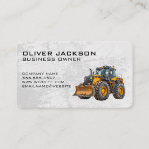 Cartão De Visita Construção   Bulldozer   Desenvolvedor