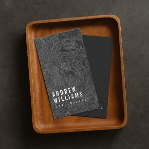 Cartão De Visita Construção de Anéis de Árvore Modernos, Design, Co