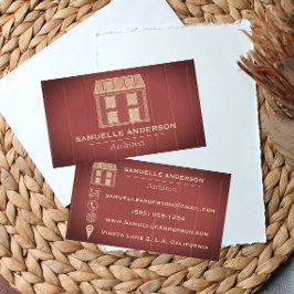 Cartão De Visita Construção De Arquitetura De Madeira De Molho Vidr