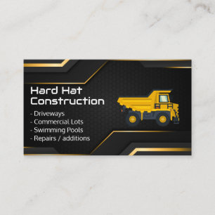 Cartão De Visita Construção de Capacete Caminhão de Carga