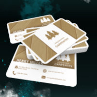 Construção de carpintaria de logotipo de madeira r