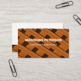 Cartão De Visita Construção de carpintaria de madeira de mão