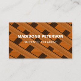 Cartão De Visita Construção de carpintaria de madeira de mão