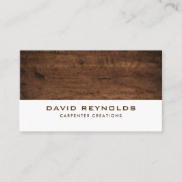 Cartão De Visita Construção de Carpintaria de Madeira Elegante Mode