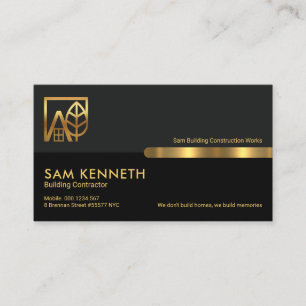 Cartão De Visita Construção de Colunas Retro Pretas de Cinzas