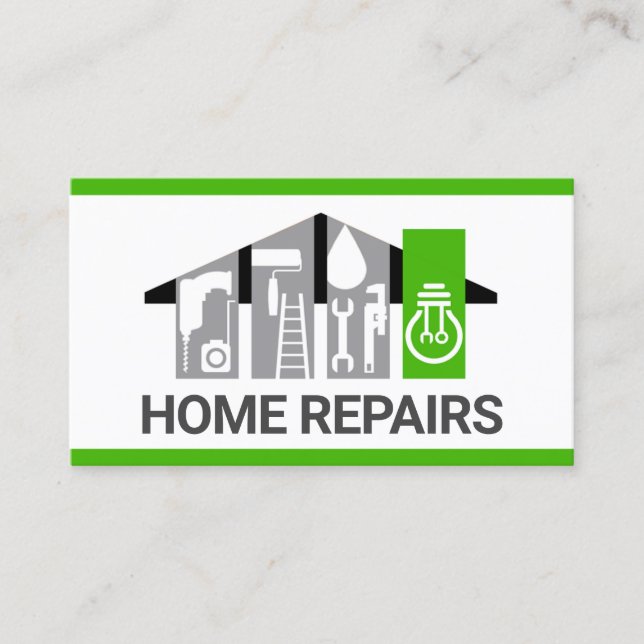 Cartão De Visita Construção de ferramentas para o Na moda Handyman (Frente)