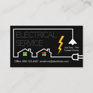 Cartão De Visita Construção de Linha de Energia de Circuito Elétric