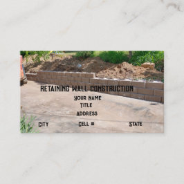 Cartão De Visita Construção de Muro de Contenção 