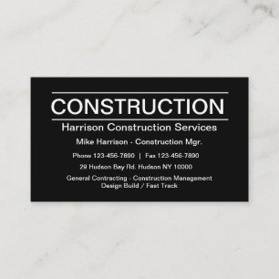 Cartão De Visita Construção Deisgn moderno