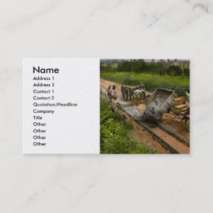 Cartão De Visita Construção - despejando 1925 fácil feito