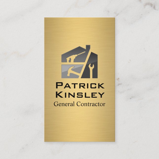 Cartão De Visita Construção doméstica | Contratante (Frente)