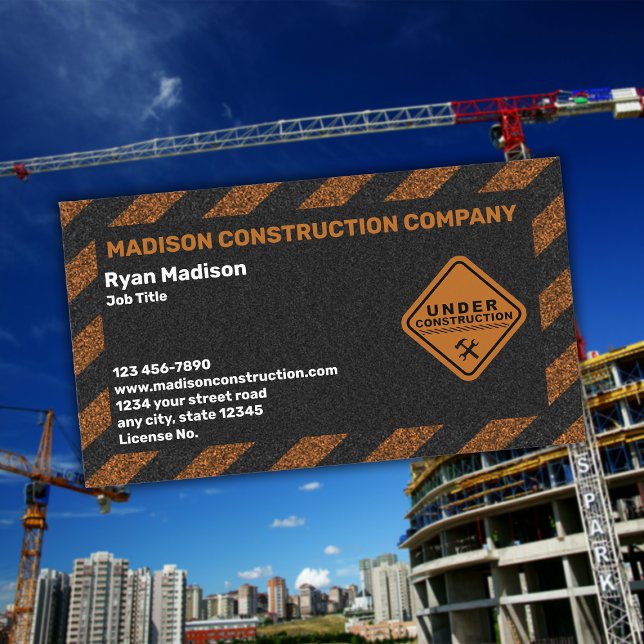 Cartão De Visita Construção | Empreiteiro (Criador carregado)