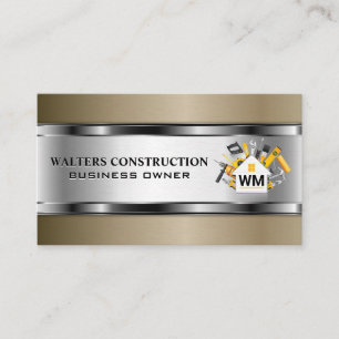 Cartão De Visita Construção   Ferramentas de Reparo Doméstico   Log