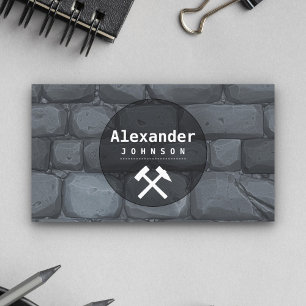 Cartão De Visita Construção Imobiliária Muralha de Pedra