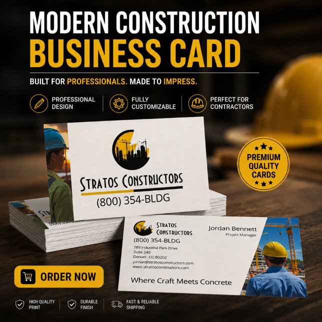 Cartão De Visita Construção Moderna  (Criador carregado)