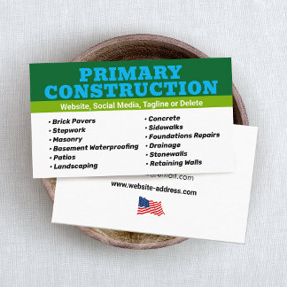Cartão De Visita Construção Patriótica