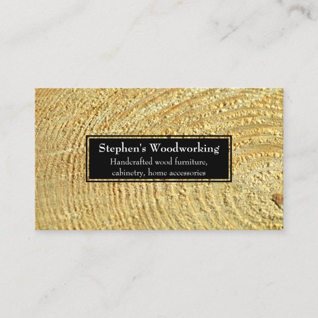 Cartão De Visita Construção Personalizável de Carpintaria Moderna d (Frente)