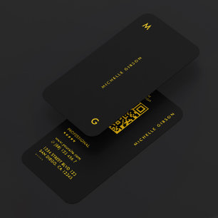 Cartão De Visita Construção Profissional Amarelo Preto Minimal