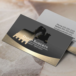 Cartão De Visita Construção Profissional de Operador de Instalação 