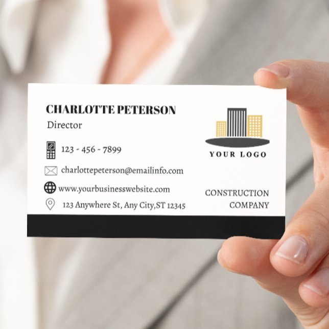 Cartão De Visita Construção Simples  (Criador carregado)