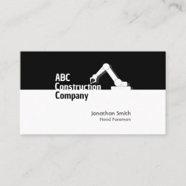 Cartão De Visita Construction Building Crane Business Card