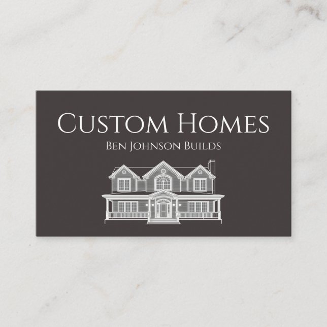 Cartão De Visita Construction Business Card (Frente)