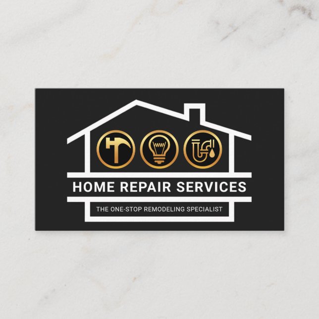 Cartão De Visita Construindo Ferramentas de Manual de Estrutura (Frente)