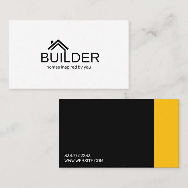 Cartão De Visita Construtor Arquiteto Designer de Interiores (Frente/Verso)
