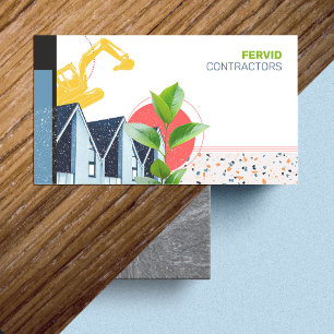 Cartão De Visita Construtor Civil Construção Moderna Ousada