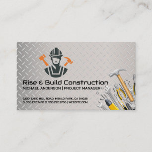 Cartão De Visita Construtor de Construção   Ferramentas de Construt