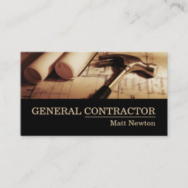 Cartão De Visita Construtor Geral Gerente de Obras Construção