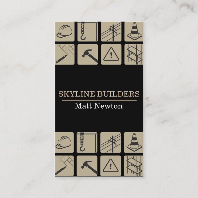 Cartão De Visita Construtor Manager Construtor Contratante Geral (Frente)