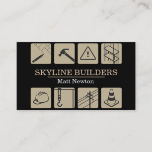 Cartão De Visita Construtor Manager Construtor Contratante Geral